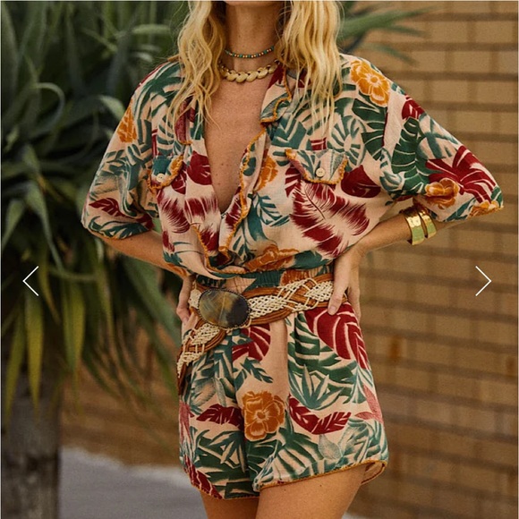 BNWT Chasing Unicorns I Can’t Explain Cotton Gauze Romper Sz Small 🦄 - Picture 3 of 10